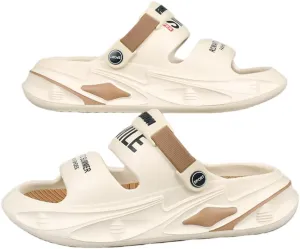Men's Trendy Street Style Colour Block Open Toe Breathable Chunky Slippers, Comfy Non Slip Casual Durable EVA Slides For Men's Outdoor Activities,Men's sandals