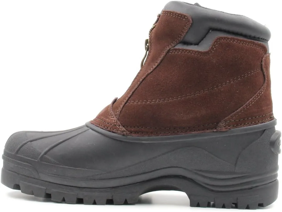 Men's Water Resistance Snow and Hiking Heavy Duty Zipper-up Winter Duck Boots
