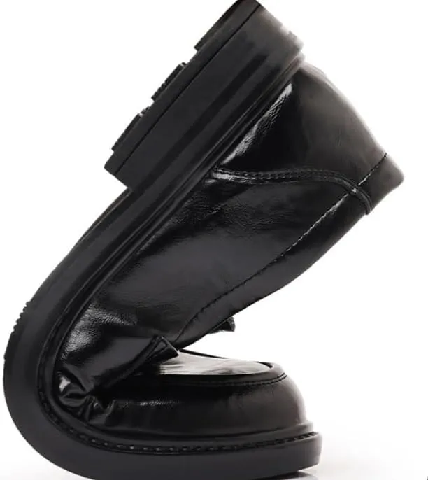 Men’s Wingtip Pointed Toe Oxfords Mens Slip-On Leather Dress Shoes Breathable Leather Brogue Shoes