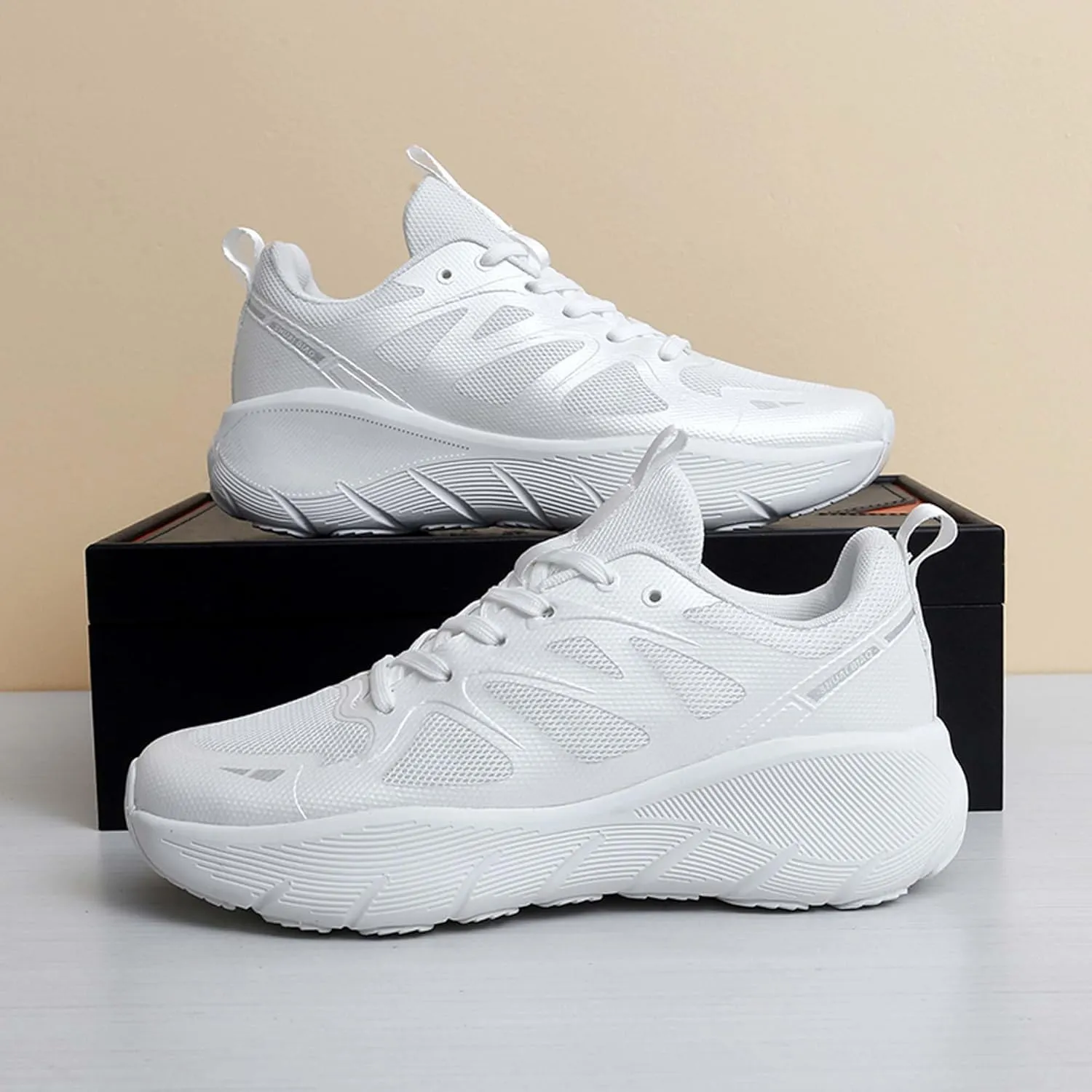 Men's Women's Basketball Shoes Fashion High Top Sneakers Arch Support Running Shoes Lightweight Casual Walking Shoes Outdoor Non-Slip Fitness Tennis Shoes