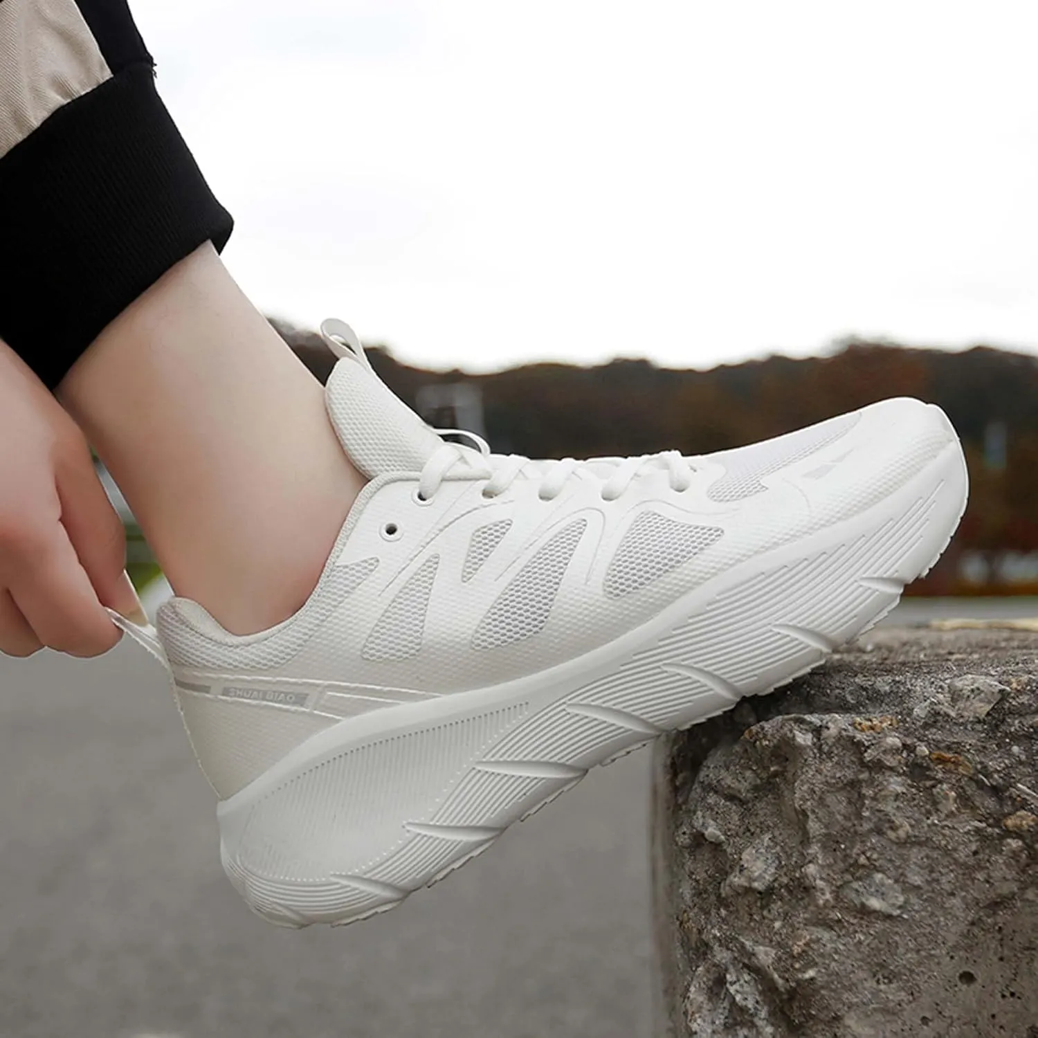 Men's Women's Basketball Shoes Fashion High Top Sneakers Arch Support Running Shoes Lightweight Casual Walking Shoes Outdoor Non-Slip Fitness Tennis Shoes