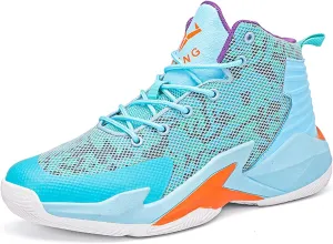 Men's Women's Fashion Basketball Shoes Lightweight High Top Sneakers Teenagers School Training Non-Slip Running Shoes Outdoor Casual Walking Shoes