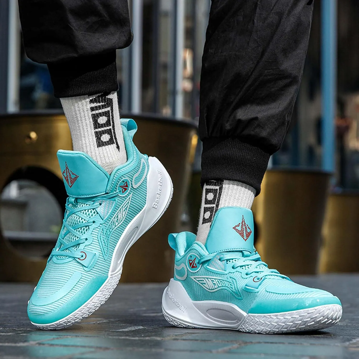 Men's Women's Unisex High Top Basketball Shoes with Arch Support and Non-Slip Design,Outdoor Walking Running Training Fitness Casual Fashion Sneakers