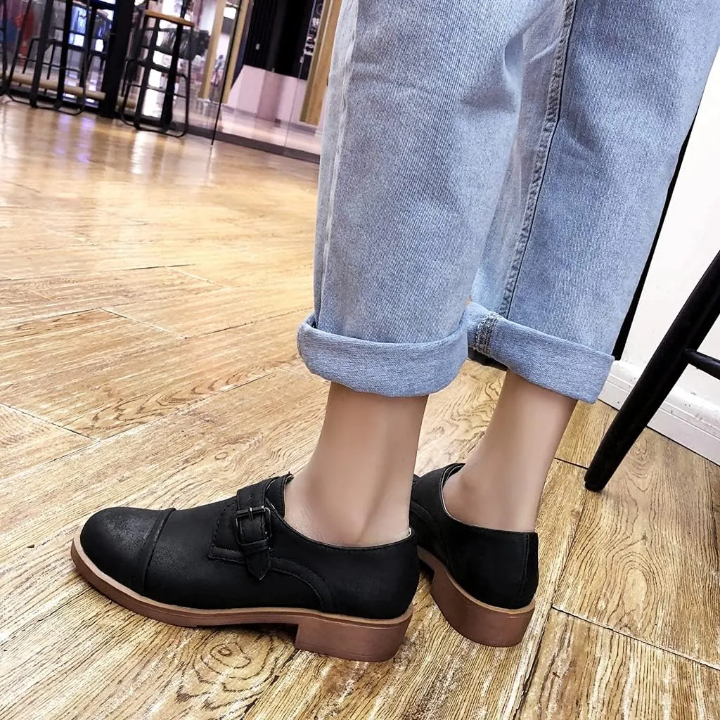 MIOKE Women's Classic Slip On Tassel Penny Loafers Patent Leather Flat Low Heel Fringed School Oxford Shoes