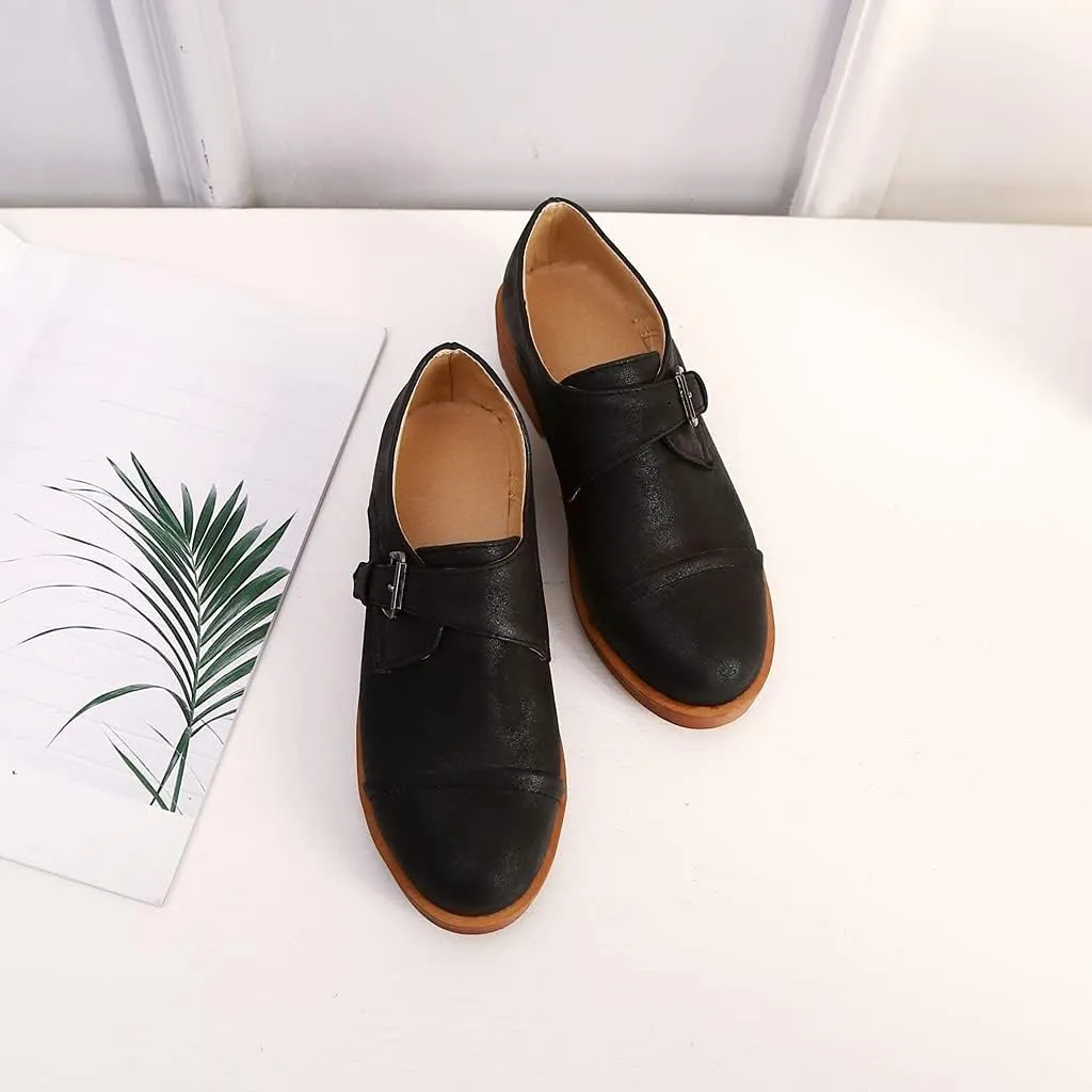 MIOKE Women's Classic Slip On Tassel Penny Loafers Patent Leather Flat Low Heel Fringed School Oxford Shoes