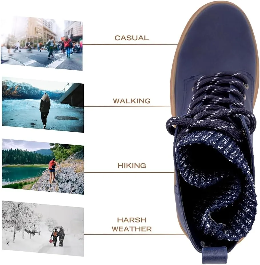 Nautica Women's Winter Hiking Boots - Warm Explorer No-Slip Lace-Up Ankle Bootie Hikes Adventures, and Outdoor Exploration, Insulated, Anti-Slip, and Grip Sole Footwear for Ladies