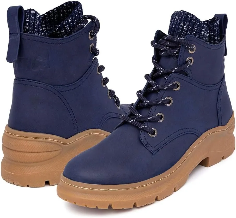 Nautica Women's Winter Hiking Boots - Warm Explorer No-Slip Lace-Up Ankle Bootie Hikes Adventures, and Outdoor Exploration, Insulated, Anti-Slip, and Grip Sole Footwear for Ladies
