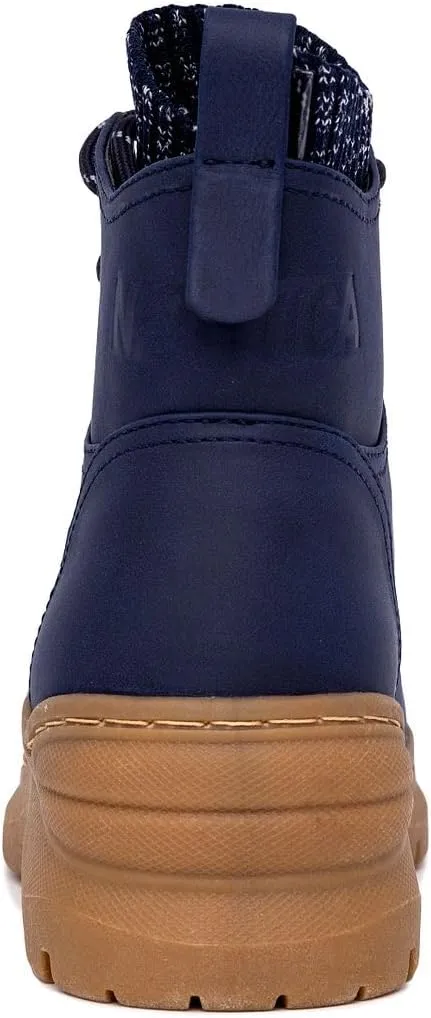 Nautica Women's Winter Hiking Boots - Warm Explorer No-Slip Lace-Up Ankle Bootie Hikes Adventures, and Outdoor Exploration, Insulated, Anti-Slip, and Grip Sole Footwear for Ladies