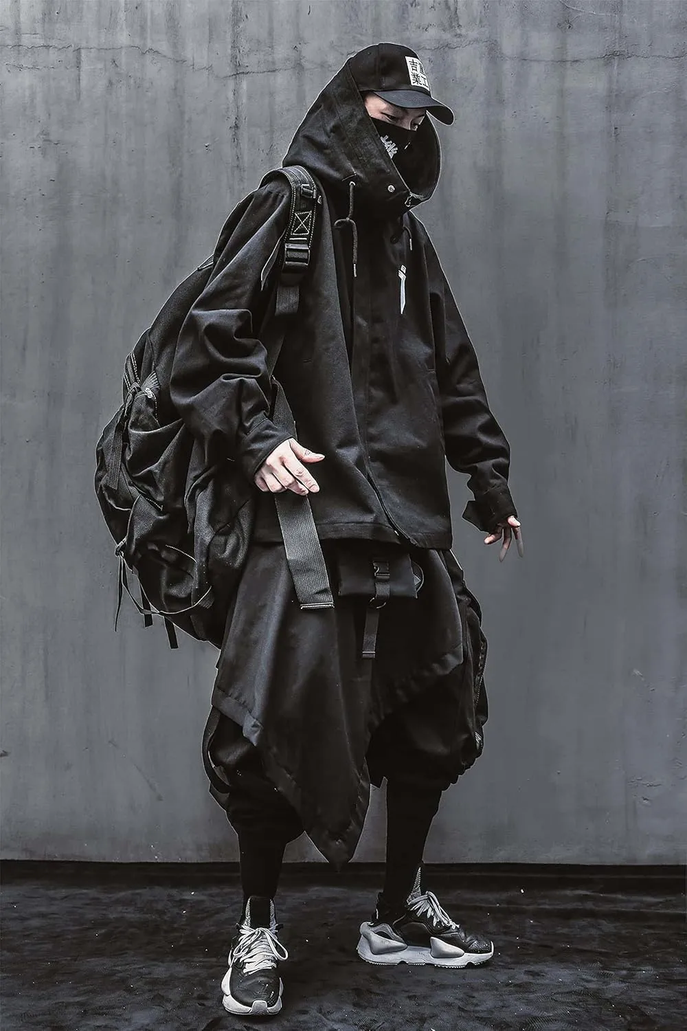 Niepce Inc Japanese Streetwear Zip Up Windbreaker Jackets for Men