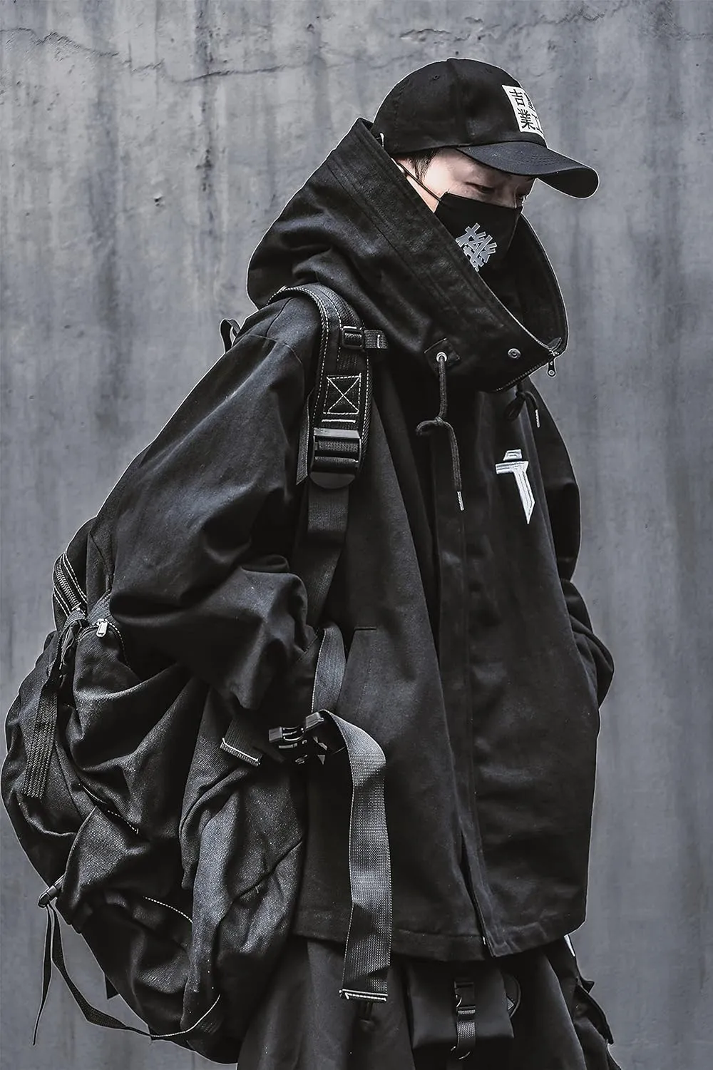 Niepce Inc Japanese Streetwear Zip Up Windbreaker Jackets for Men