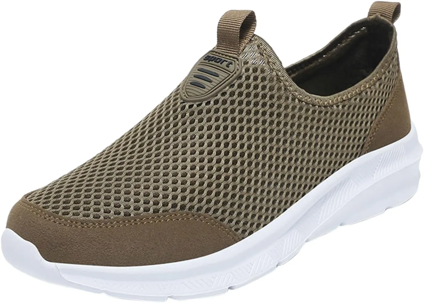 Non Slip Work Sport Shoes for Men Lace Up Lightweight Breathable Fashion Sneaker Arch Support Plantar Fasciitis
