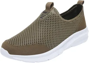 Non Slip Work Sport Shoes for Men Lace Up Lightweight Breathable Fashion Sneaker Arch Support Plantar Fasciitis