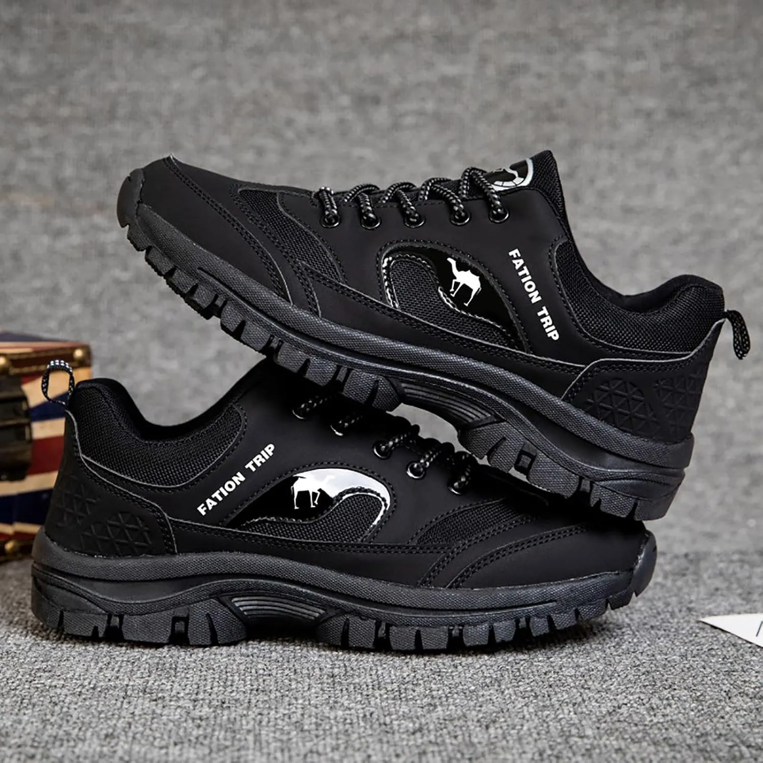 Non Slip Work Sport Shoes for Men Lace Up Lightweight Breathable Fashion Sneaker Men's Comfortable Dress Shoes