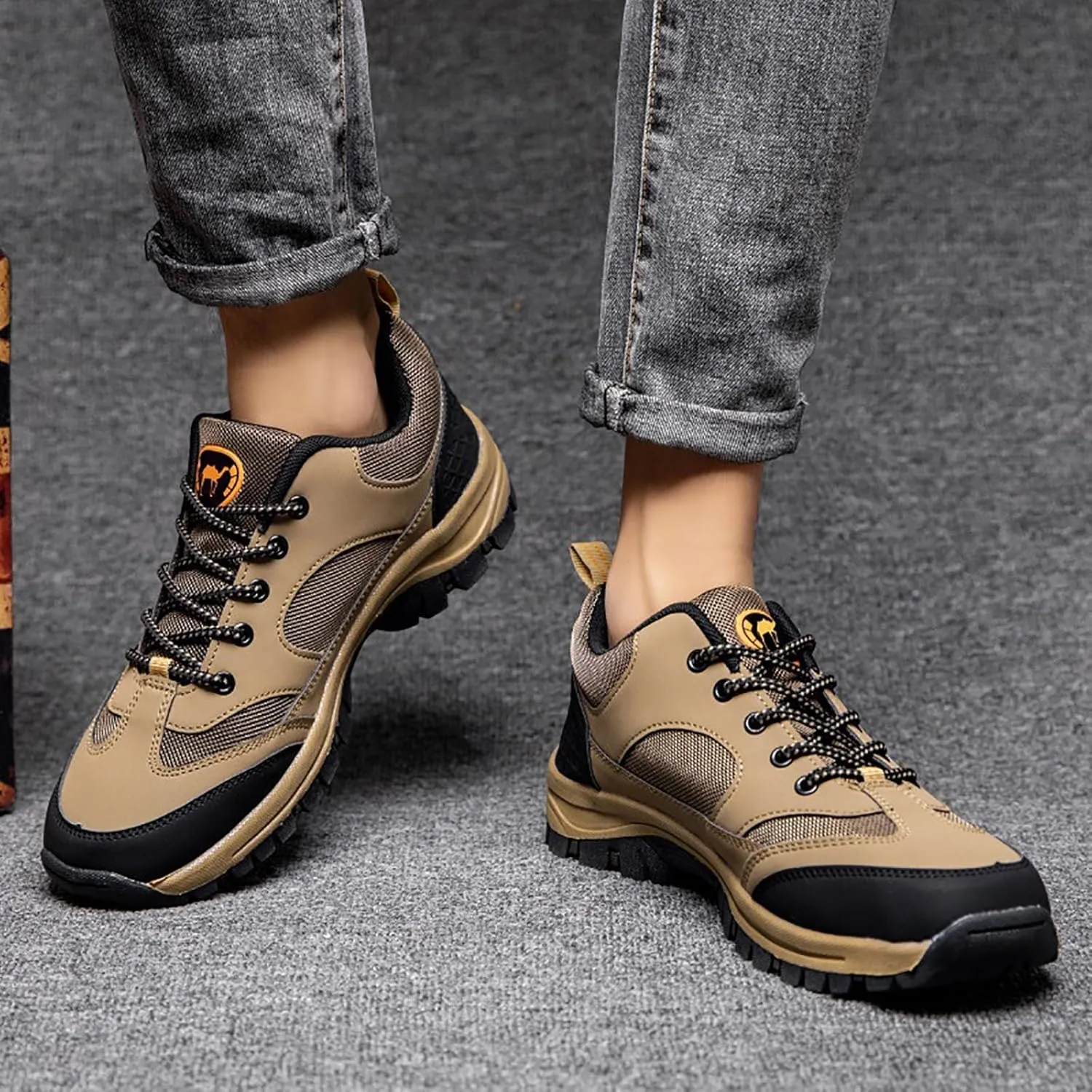 Non Slip Work Sport Shoes for Men Lace Up Lightweight Breathable Fashion Sneaker Men's Comfortable Dress Shoes