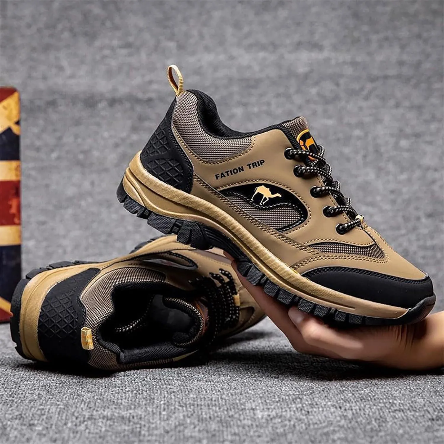 Non Slip Work Sport Shoes for Men Lace Up Lightweight Breathable Fashion Sneaker Men's Comfortable Dress Shoes