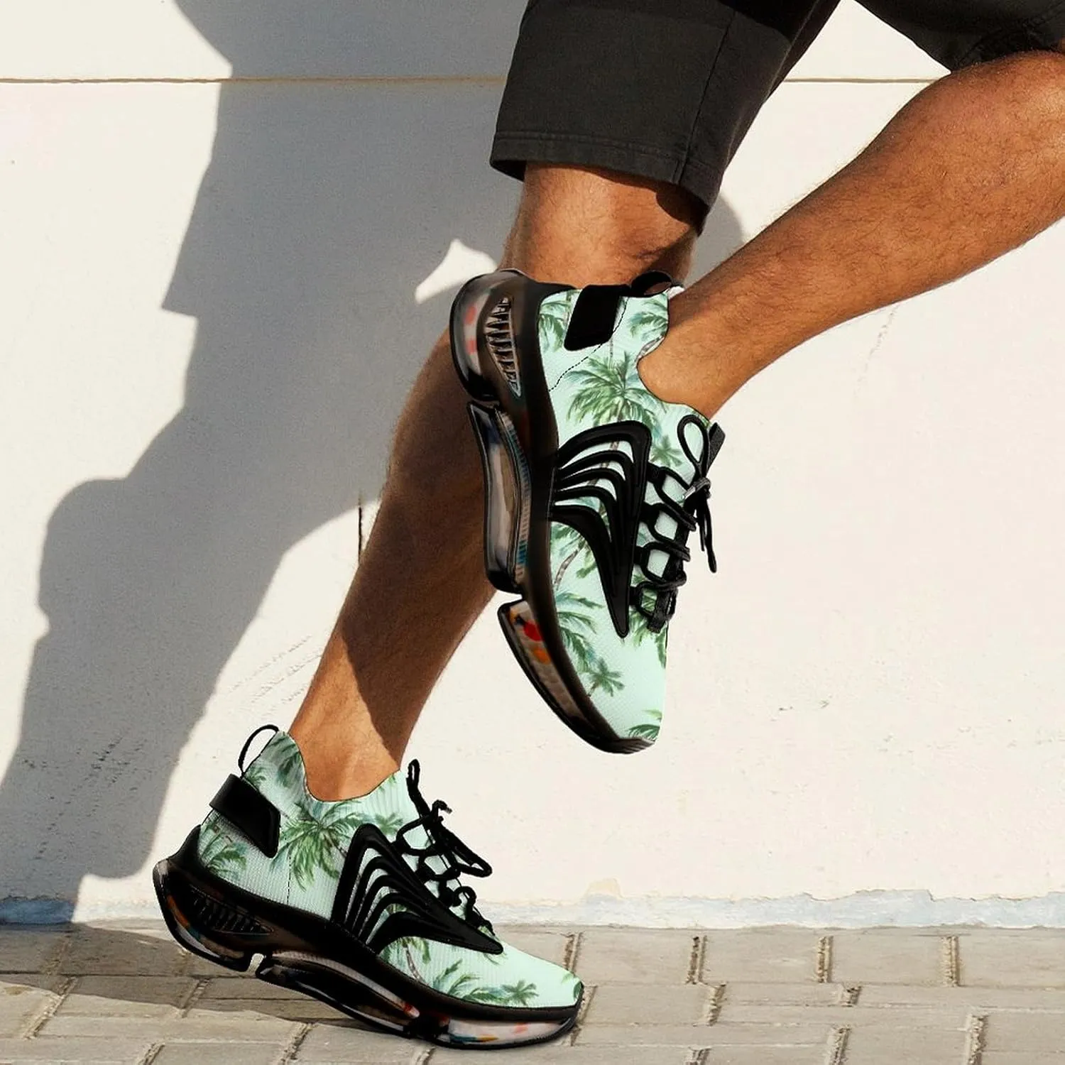 Palm Trees Men's Running Shoes Lightweight Walking Shoe Breathable Sneaker