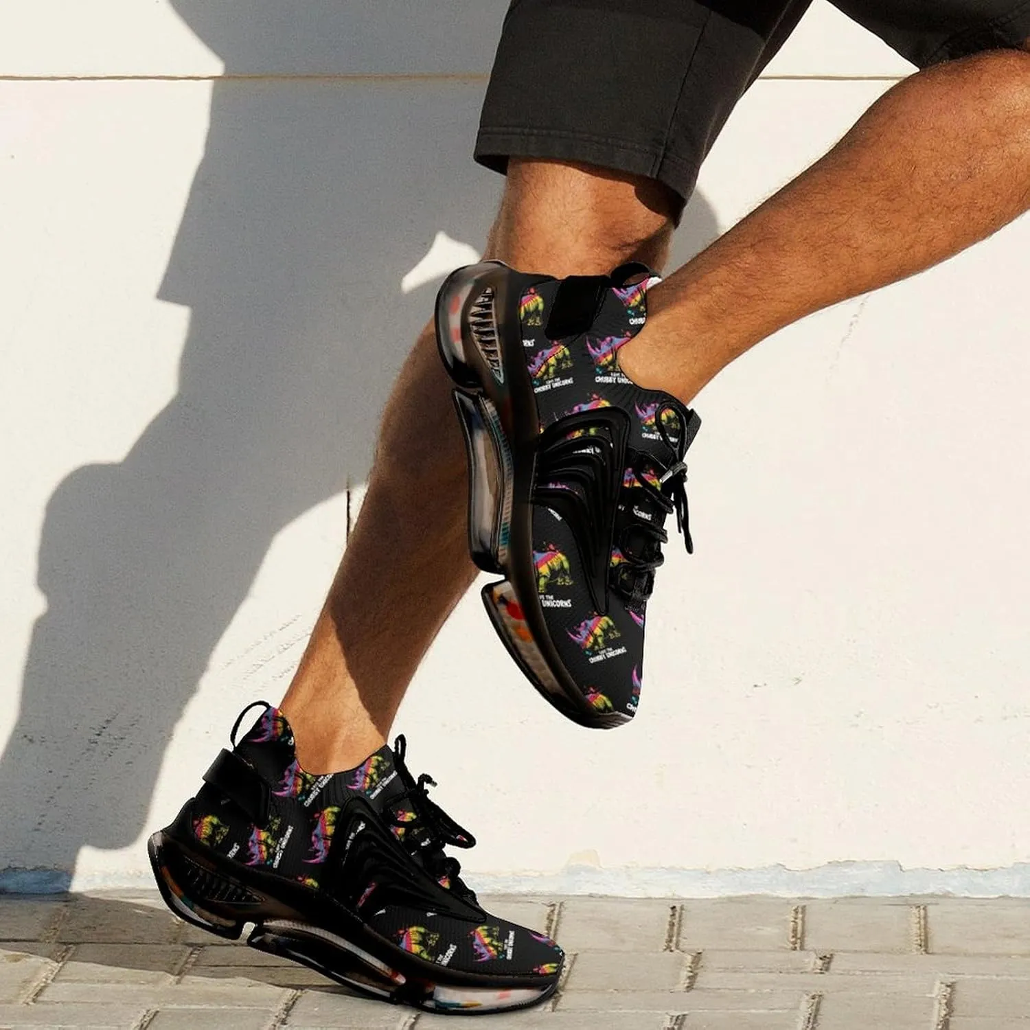 Rainbow Rhinoceros Men's Running Shoes Lightweight Walking Shoe Breathable Sneaker