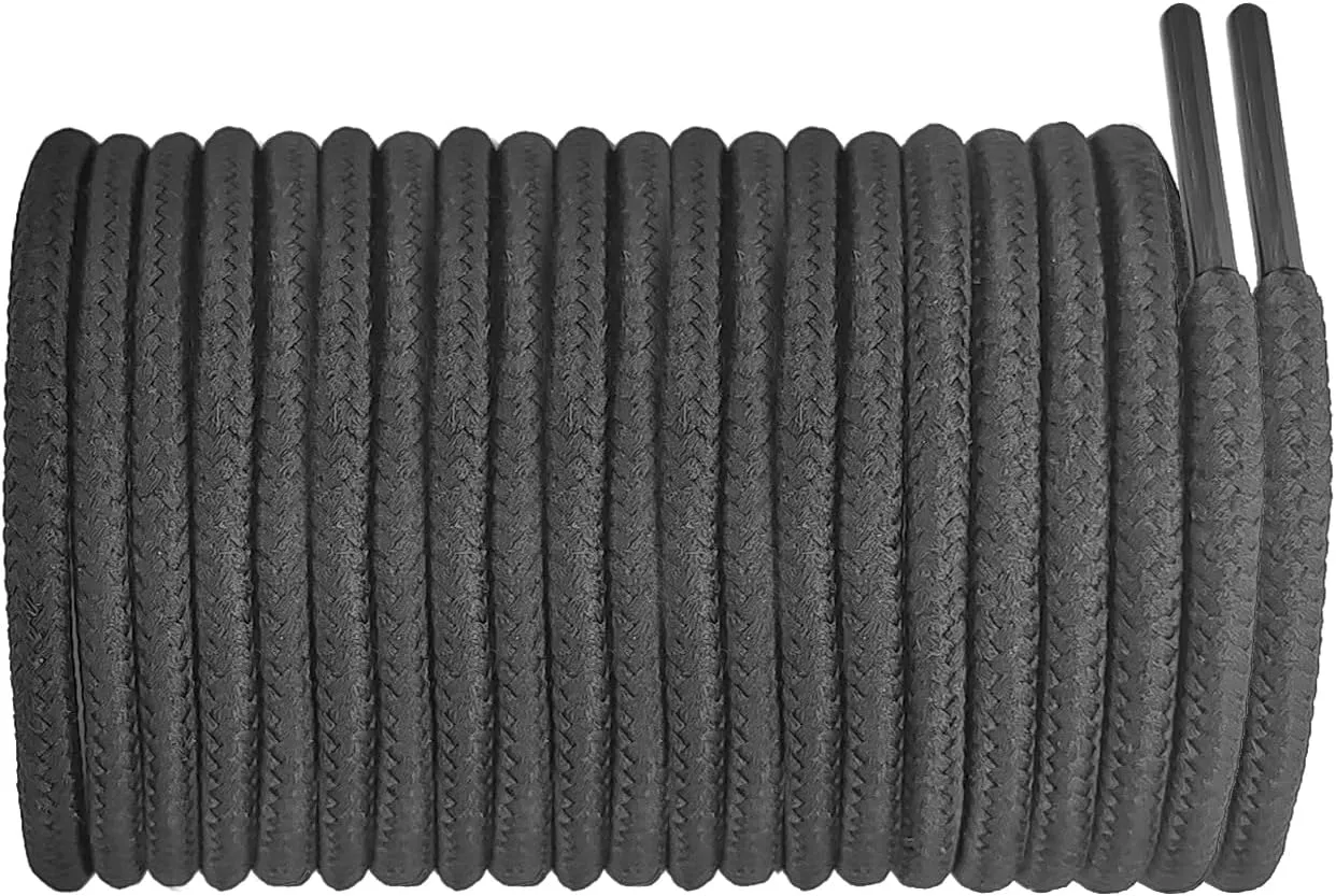 Round Boots Laces for Red Wing Work Boots, 3/16"(4.5mm) Heavy Duty Shoe Strings Replacement for Hunting Combat Boot