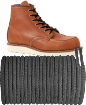 Round Boots Laces for Red Wing Work Boots, 3/16"(4.5mm) Heavy Duty Shoe Strings Replacement for Hunting Combat Boot