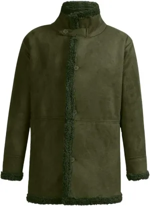 RTRDE Men's Coats Trench Coat Sherpa Fleece Lined Pea Coat Winter Warm Long Jacket Coats, M-3XL