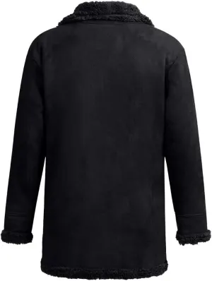 RTRDE Men's Coats Trench Coat Sherpa Fleece Lined Pea Coat Winter Warm Long Jacket Coats, M-3XL