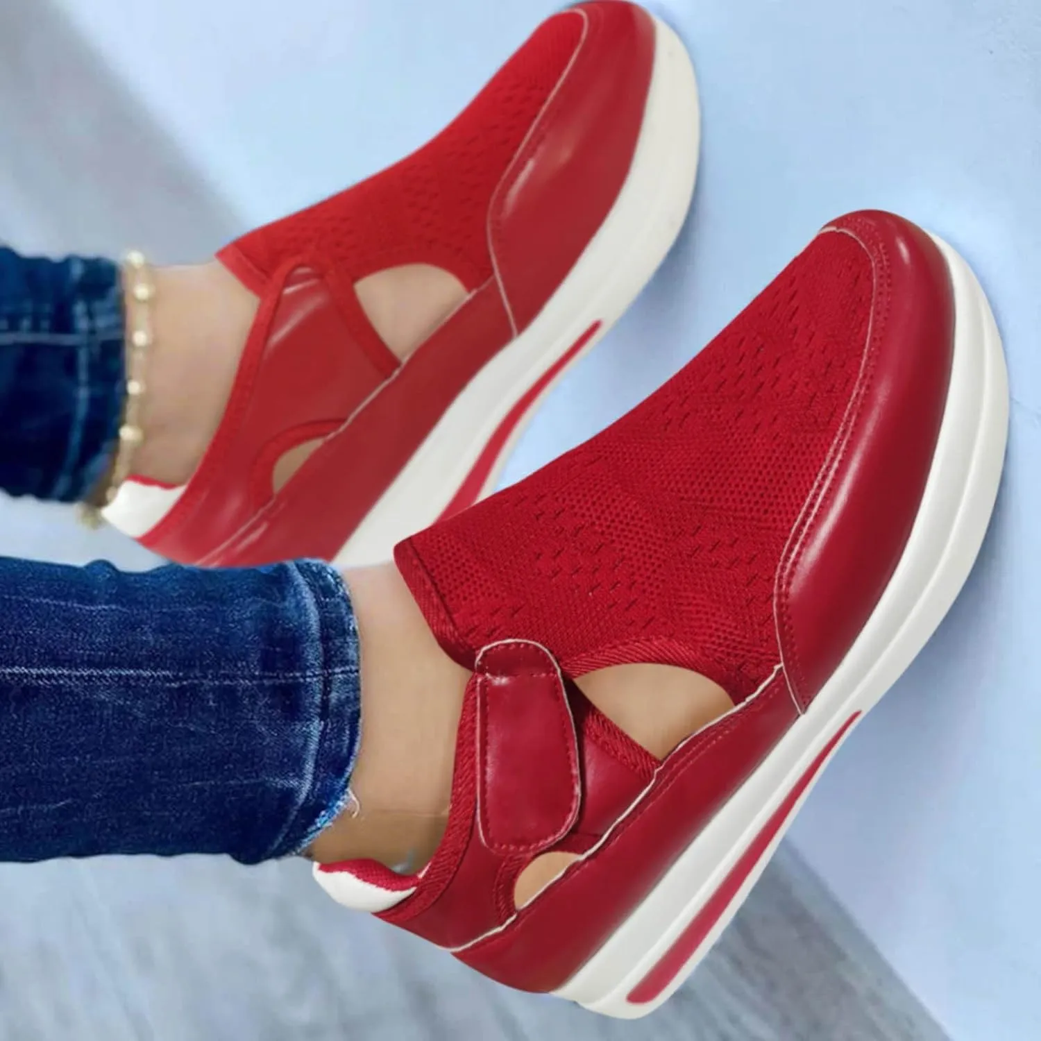 Running Shoes for Women Wide Feet Zapatos Comodos para Mujer De Vestir Platform High Top Canvas Shoes for Women High Heel Wedge Sneakers for Women Size 11 Women Slip On Tennis Shoes Size 10