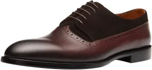 Santimon Men's Oxfords Leather Business Casual Formal Dress Shoes Wingtip Brogue Tuxedo Wedding Shoes for Men