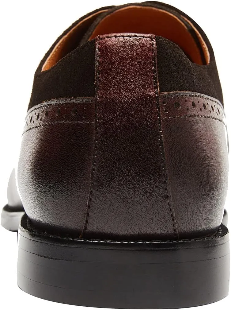 Santimon Men's Oxfords Leather Business Casual Formal Dress Shoes Wingtip Brogue Tuxedo Wedding Shoes for Men