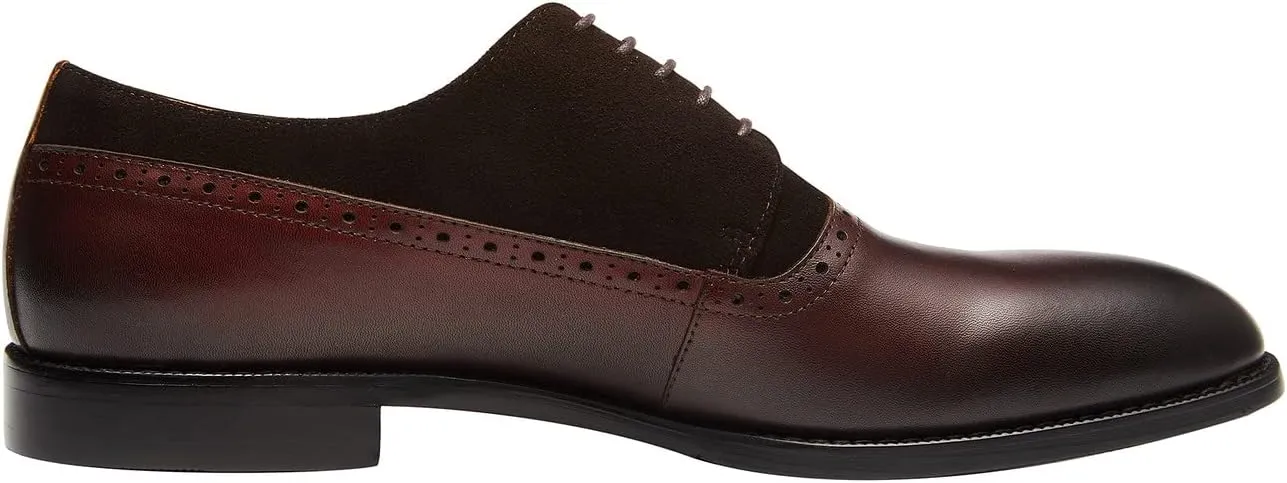 Santimon Men's Oxfords Leather Business Casual Formal Dress Shoes Wingtip Brogue Tuxedo Wedding Shoes for Men