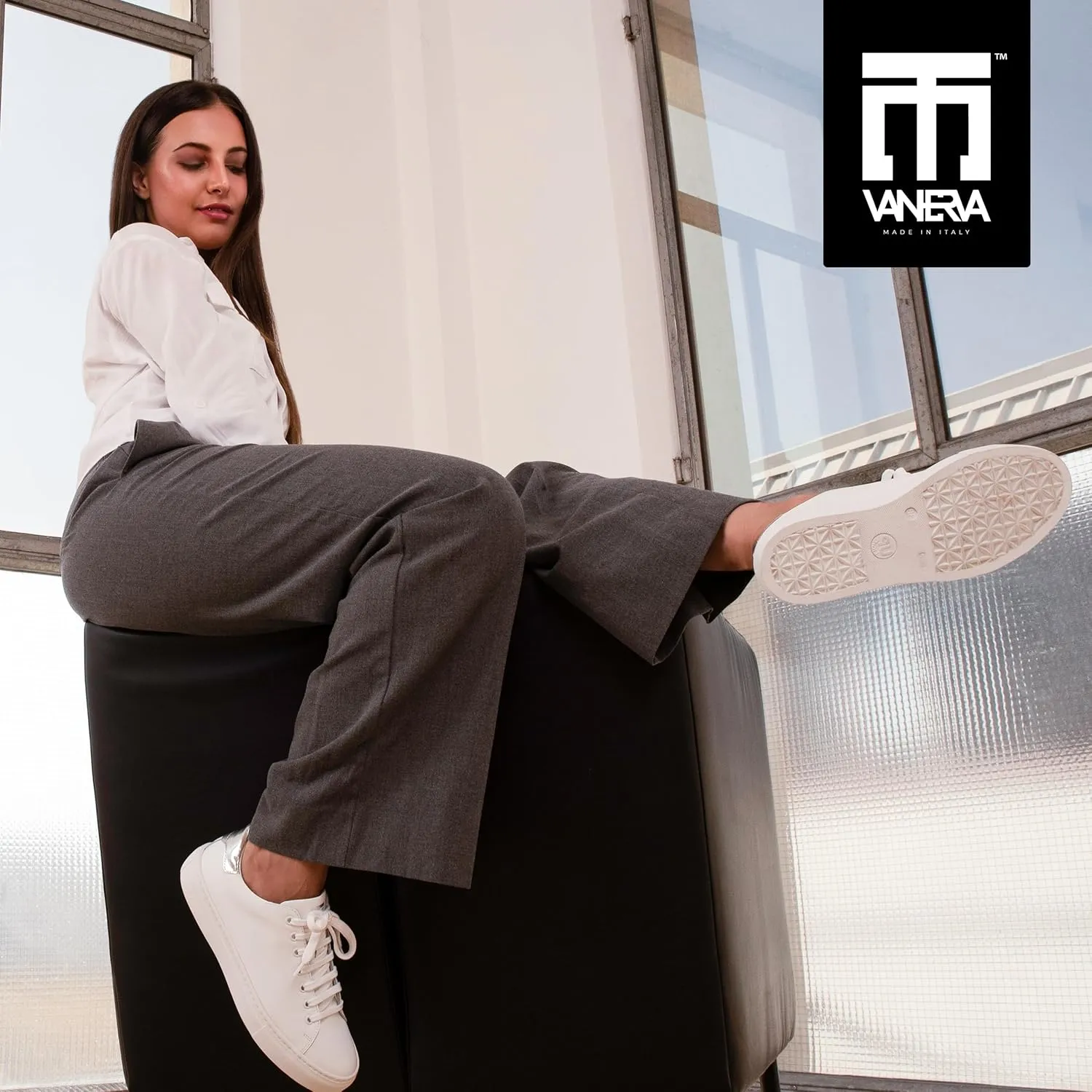 Sneakers | 100% Made in Italy White Sneakers - Real Italian Leather Tennis Shoes - Casual Dress for Walking, Work and Daily Wear - Comfortable, Lightweight, Everyday Fashion Footwear