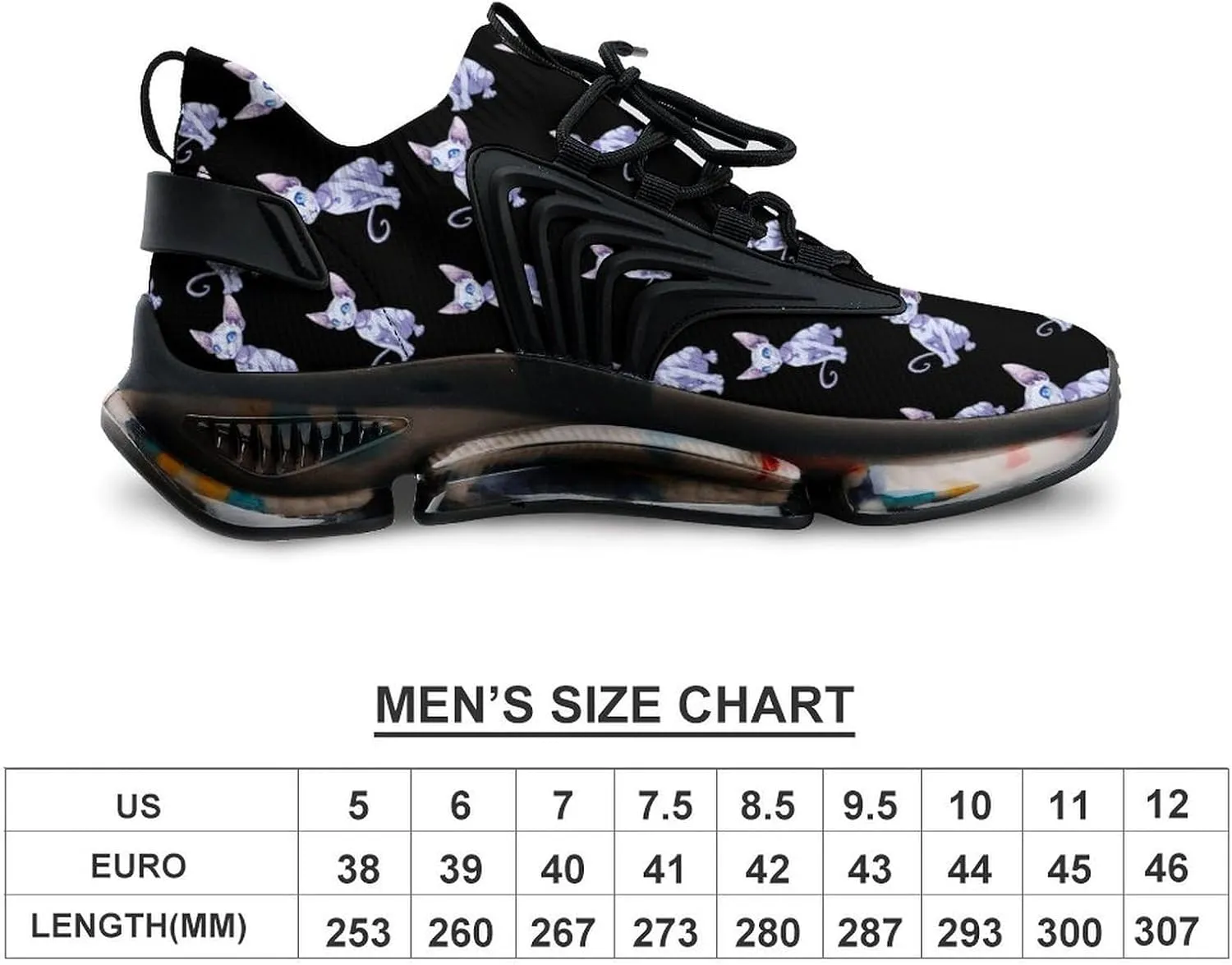 Sphynx Cat Men's Running Shoes Lightweight Walking Shoe Breathable Sneaker