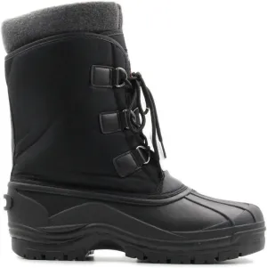 Stylish & Comfort Men's Lace Up Insulated Mid-Calf Water Resistant Duck Boots for Cold/Snow Weather, (Black)