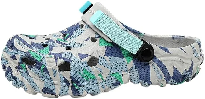 Stylish Men's Color Block Chunky Clogs - Non-Slip, Durable, Breathable EVA Slippers for Summer - Stylish Street Style Footwear with Cut-Out Designs for Men