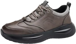 Stylish Men's Leather Oxford Dress Sneakers Wingtip Brogue Business Casual Shoes for Everyday Wear