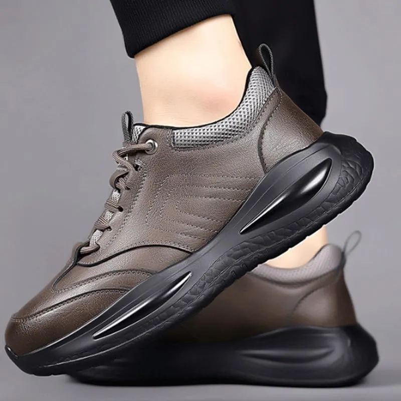 Stylish Men's Leather Oxford Dress Sneakers Wingtip Brogue Business Casual Shoes for Everyday Wear