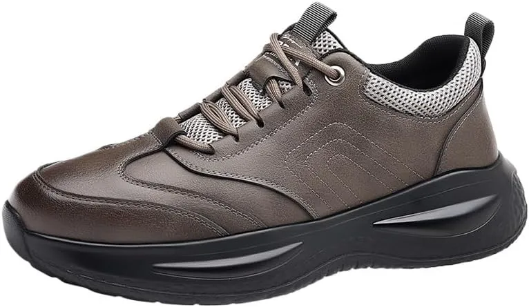 Stylish Men's Leather Oxford Dress Sneakers Wingtip Brogue Business Casual Shoes for Everyday Wear