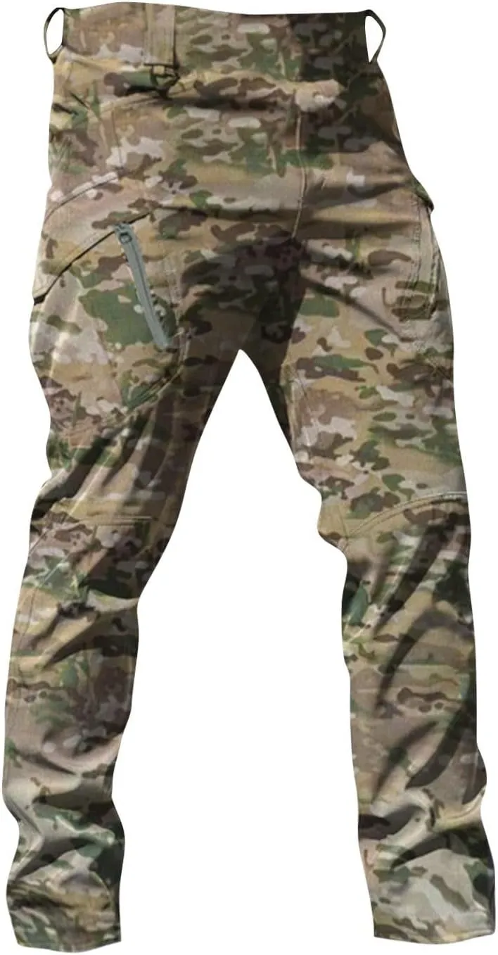 Tactical Cargo Pants Men's Ripstop Cargo Pants Tactical Pants for Men Outdoor Waterproof Hiking Pants with Multi Pockets