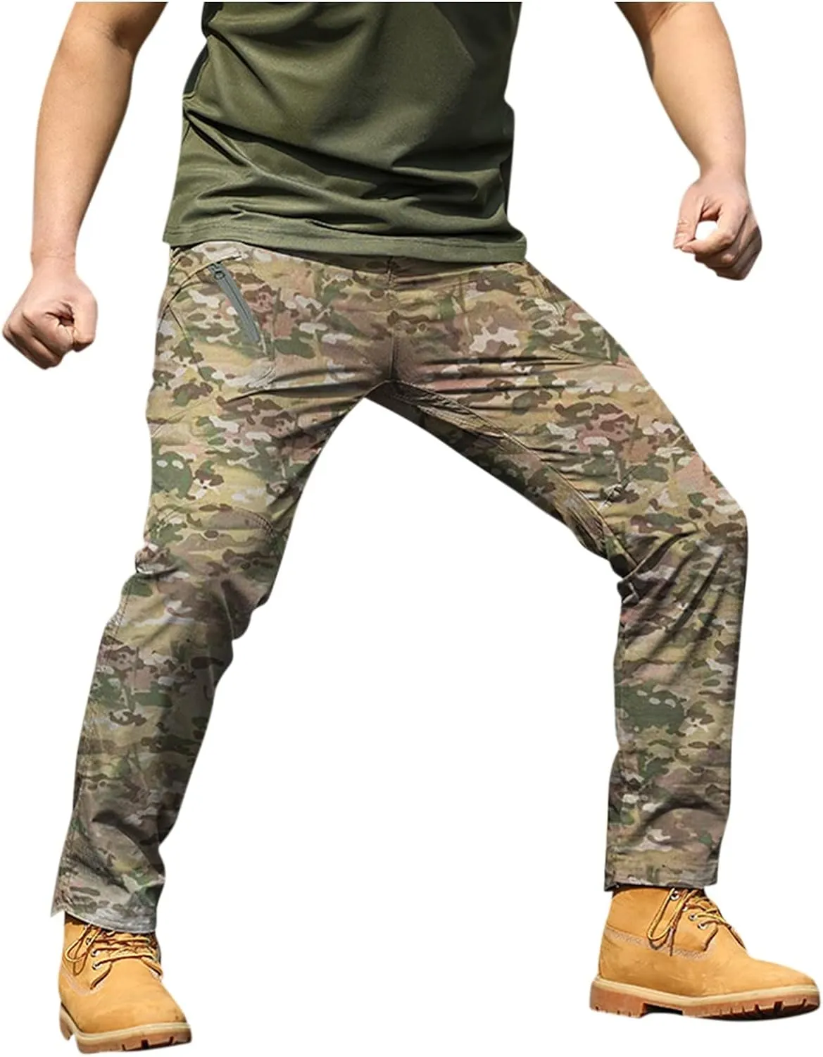 Tactical Cargo Pants Men's Ripstop Cargo Pants Tactical Pants for Men Outdoor Waterproof Hiking Pants with Multi Pockets