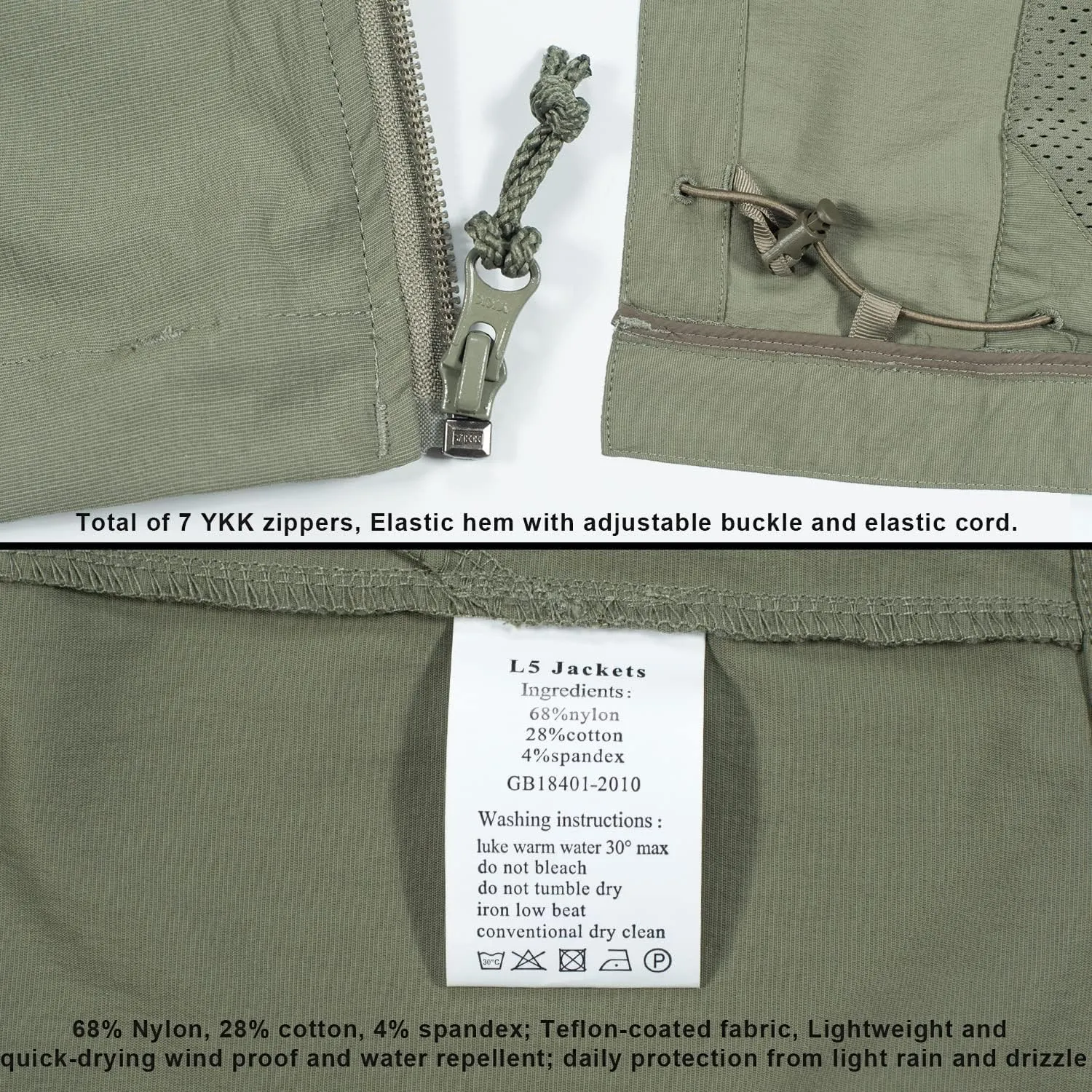 Tactical Jackets for Men Military Softshell Army Ranger Green Lightweight Heavy Duty Nylon PCU LVL5