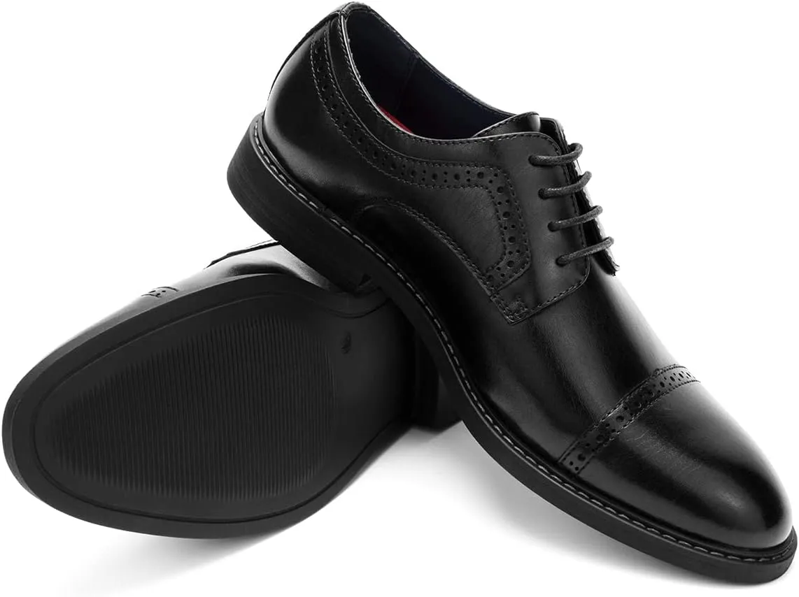 Temeshu Men's Oxfords Lace Up Casual Dress Shoes Classic Formal Modern Business Shoes DS08