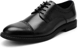 Temeshu Men's Oxfords Lace Up Casual Dress Shoes Classic Formal Modern Business Shoes DS08