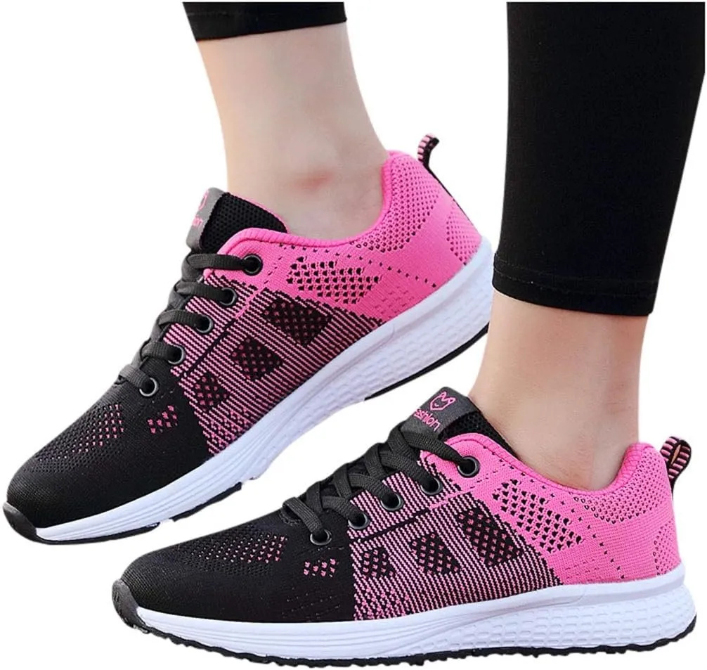 Tennis Shoes Womens Lightweight Comfortable Lace up Non Slip Work Shoes Women Jogging Men Shoes Casual Men's Fashion Sneakers Tennis Shoe Trainers Shoe