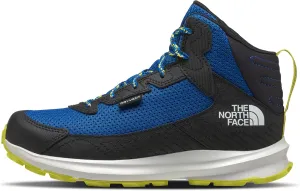 THE NORTH FACE Teen Fastpack Hiker Mid Waterproof Shoe, Hero Blue/TNF Black, 6
