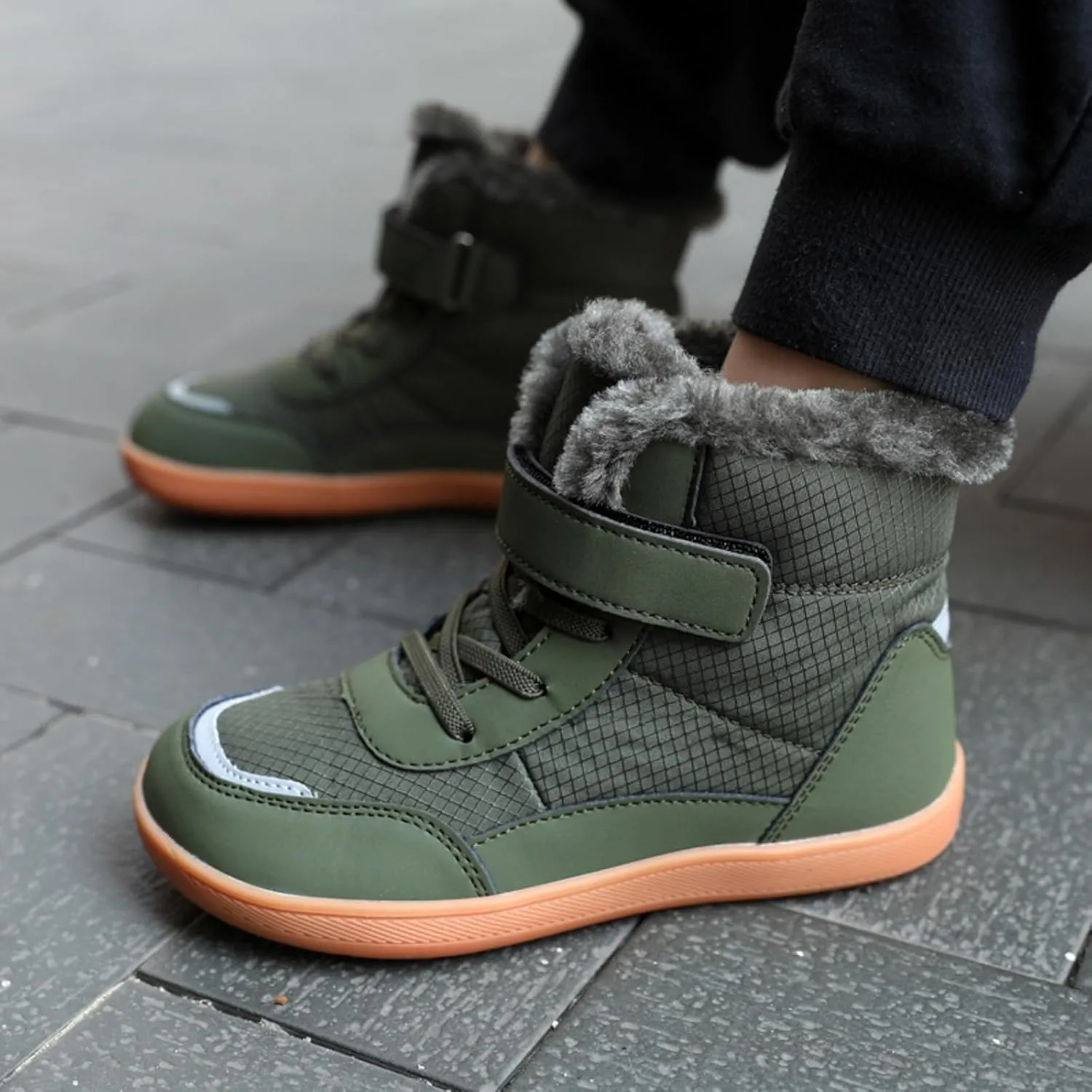 Toddler Boots Kids Snow Boots Boys Girls Barefoot Winter Boots Wide Toe Slip Ankle Winter Snow Boots Hiking Boots