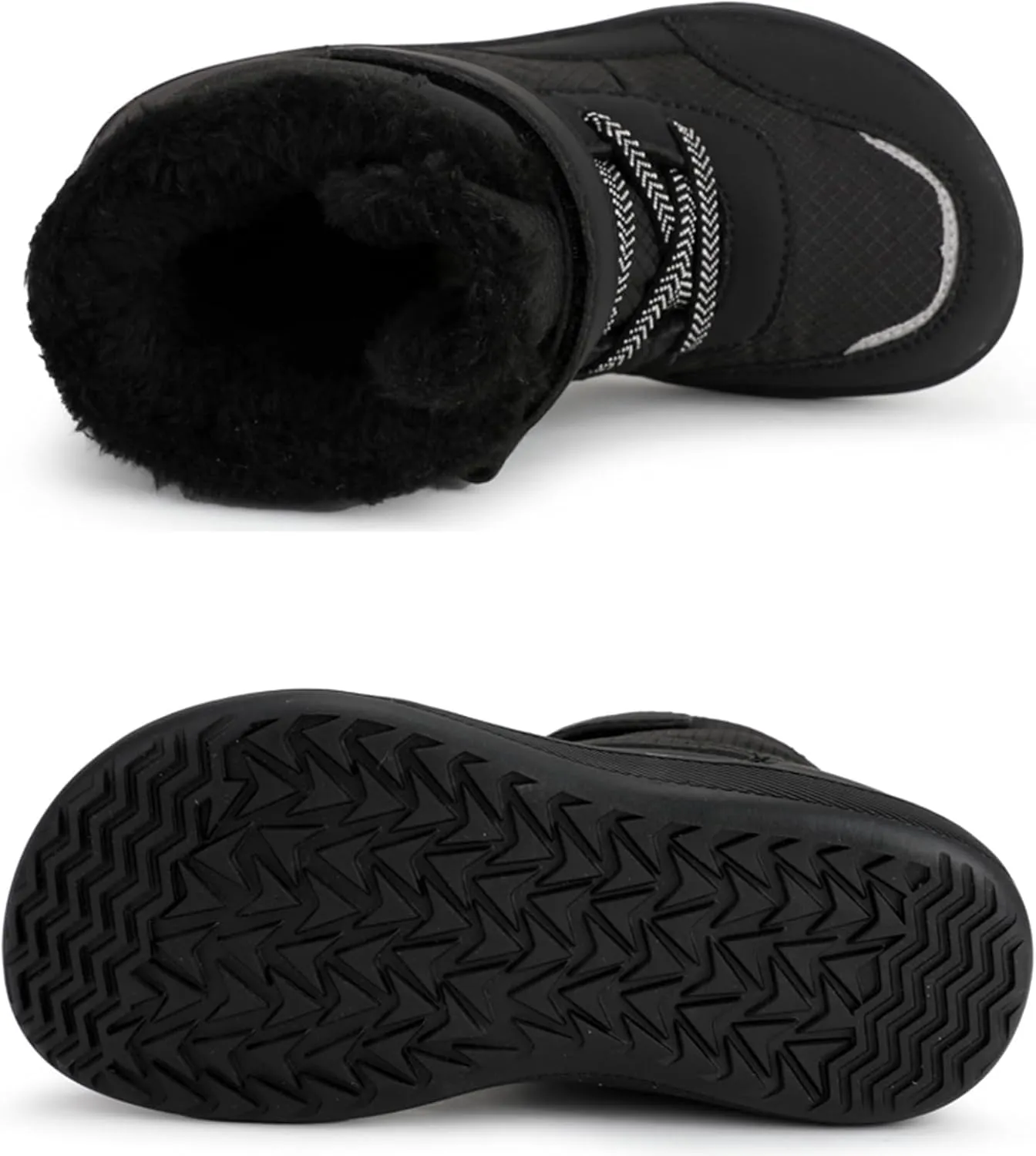 Toddler Boots Kids Snow Boots Boys Girls Barefoot Winter Boots Wide Toe Slip Ankle Winter Snow Boots Hiking Boots