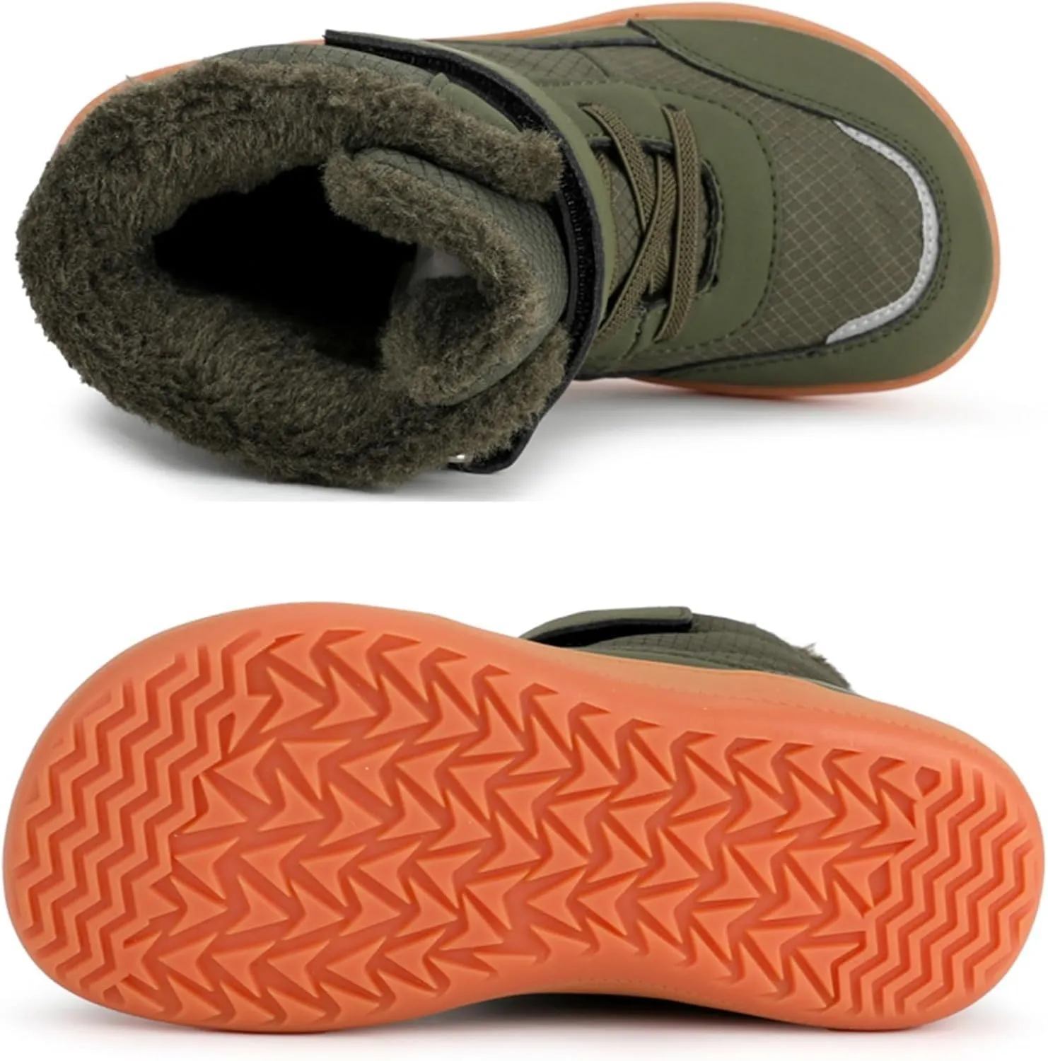 Toddler Boots Kids Snow Boots Boys Girls Barefoot Winter Boots Wide Toe Slip Ankle Winter Snow Boots Hiking Boots