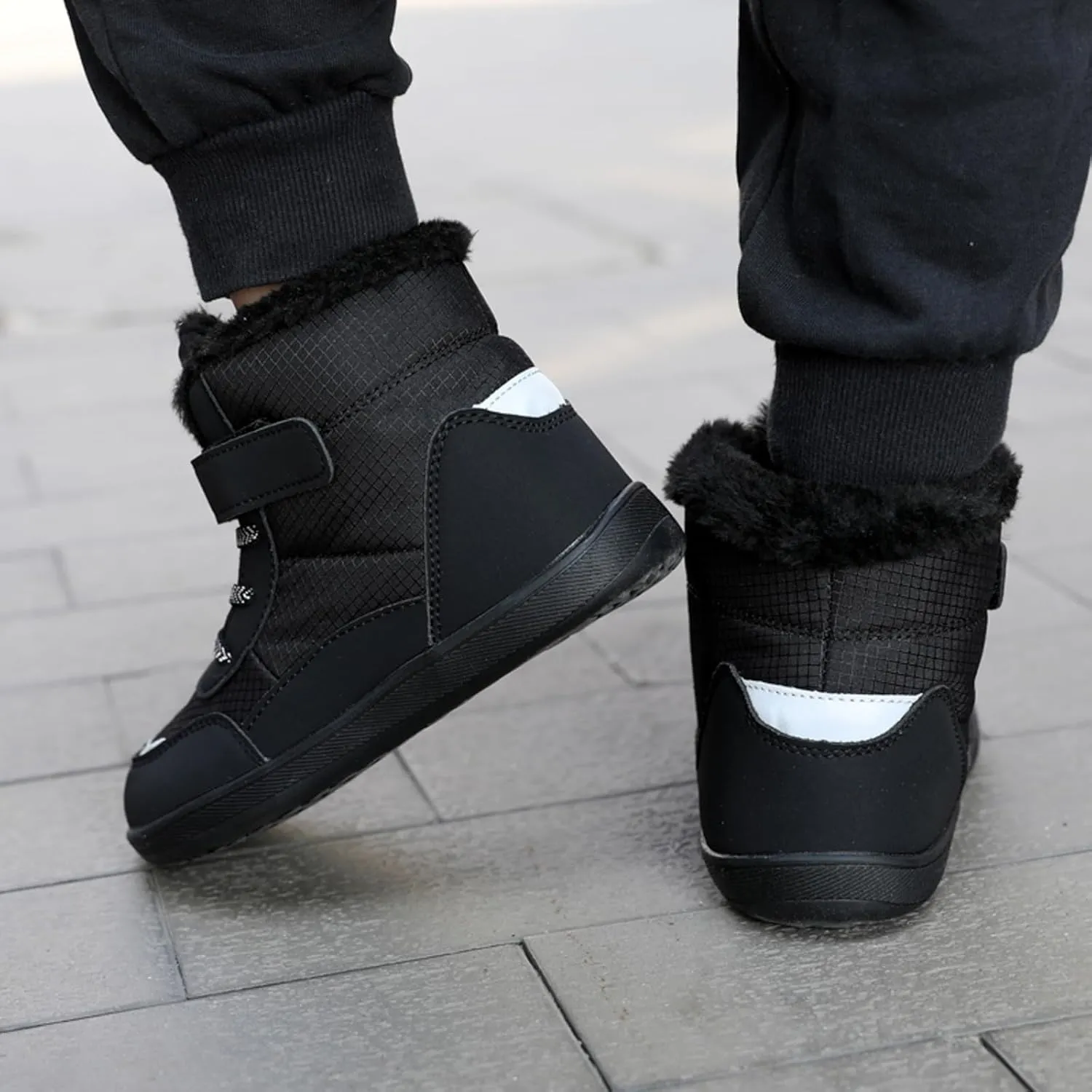 Toddler Boots Kids Snow Boots Boys Girls Barefoot Winter Boots Wide Toe Slip Ankle Winter Snow Boots Hiking Boots