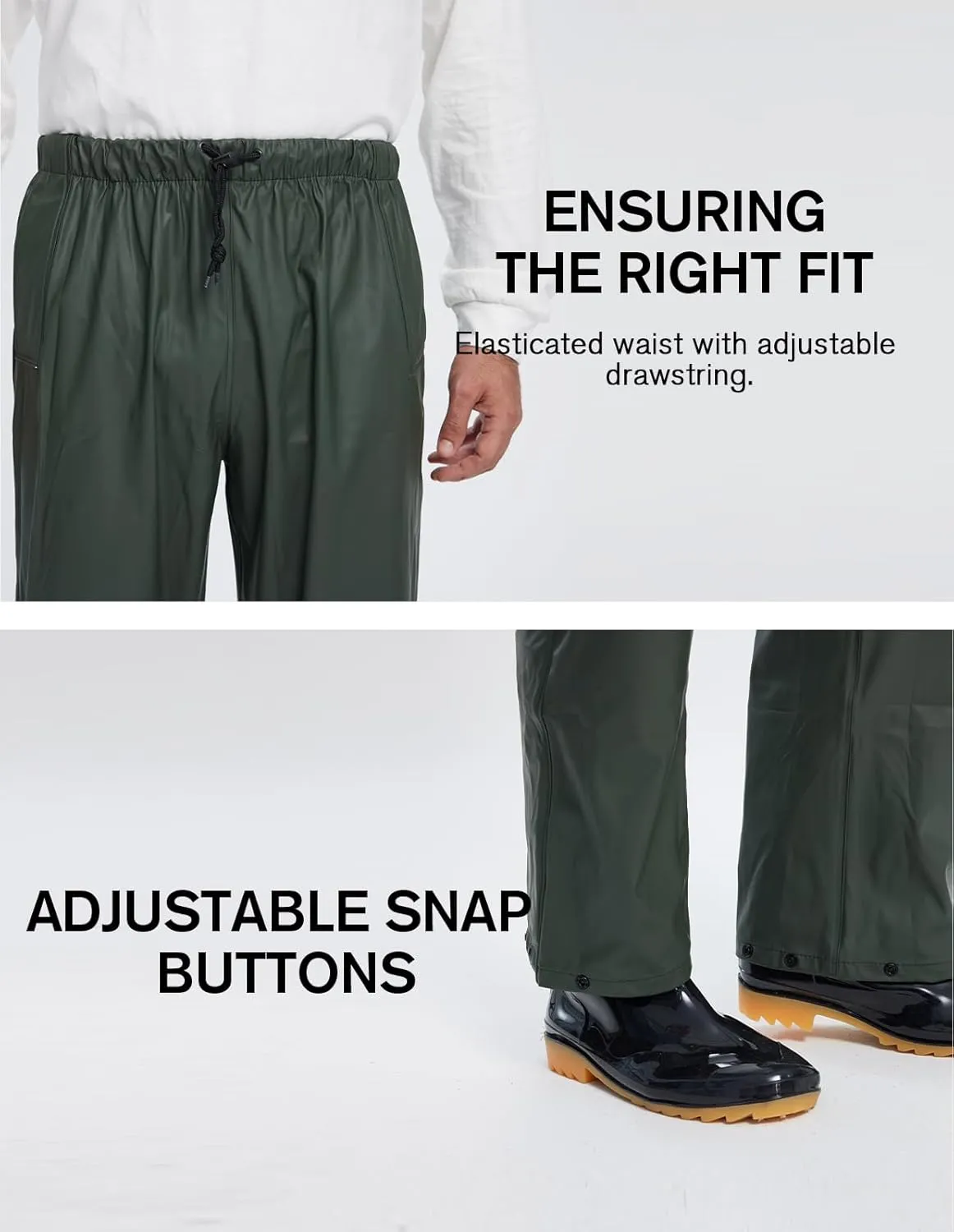 TOWN&FIELD Rain Suits for Fishing Waterproof Rain Gear for Men Women Heavy Duty Rain Coat Jacket with Pants/Overalls
