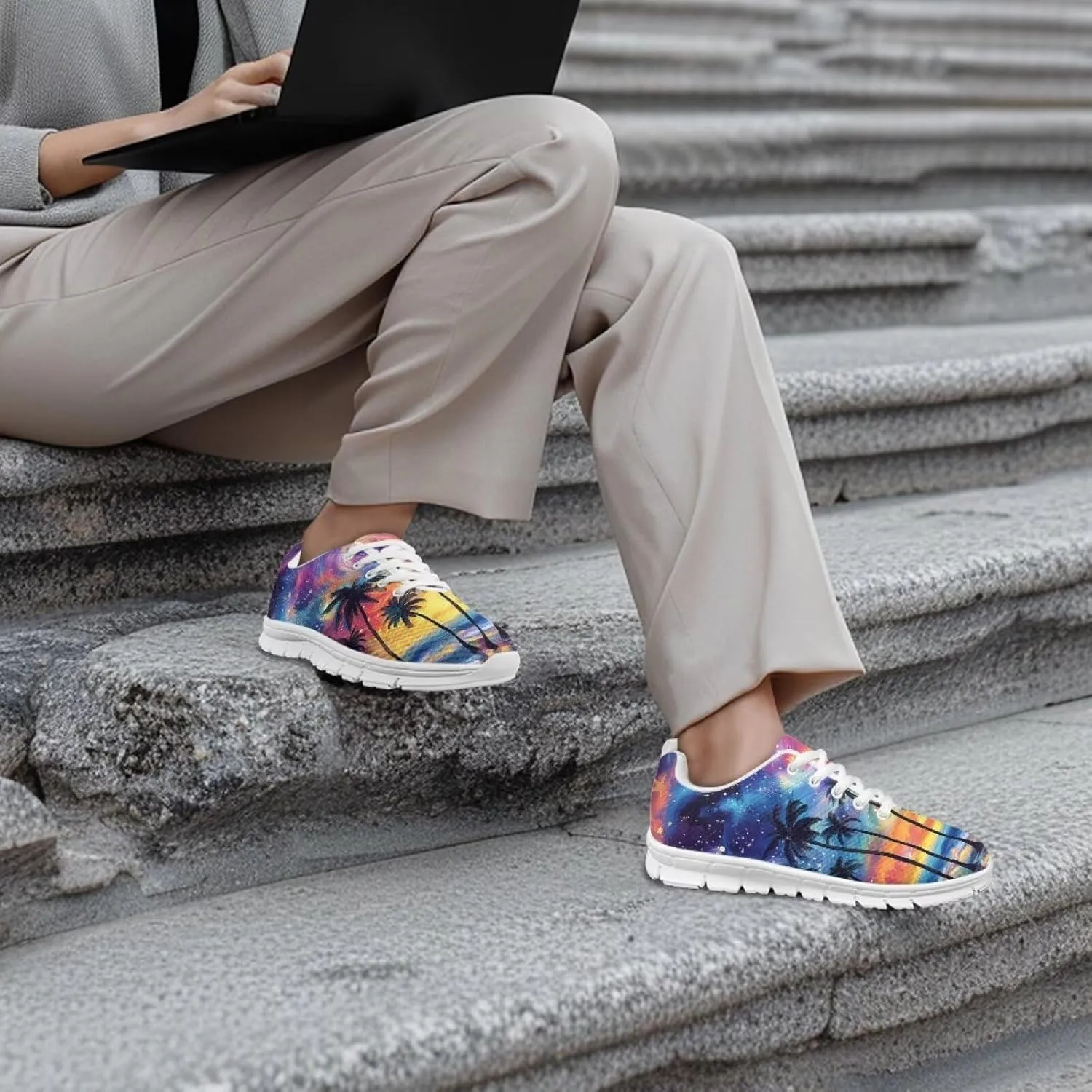 Trendy Running Shoes for Women Fashion Sneakers Breathable Tennis Shoes
