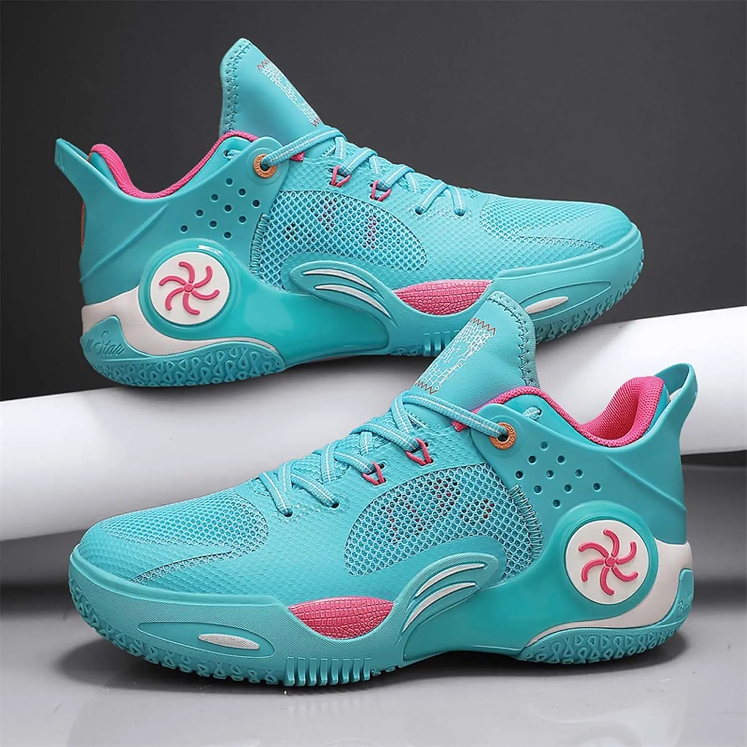 Unisex Anti-Slip Basketball Shoes Fashion Sneakers Breathable Mesh Training Running Shoes Casual Sports Walking Outdoor Shoes